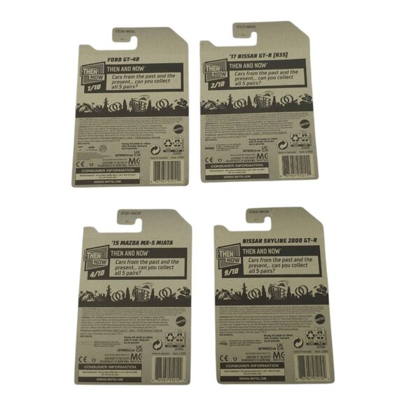 Hot Wheels Then And Now 1 2 4 9 Of 10 1:64 Scale Diecast Lot Of 4 Mattel NIP - Picture 2 of 10